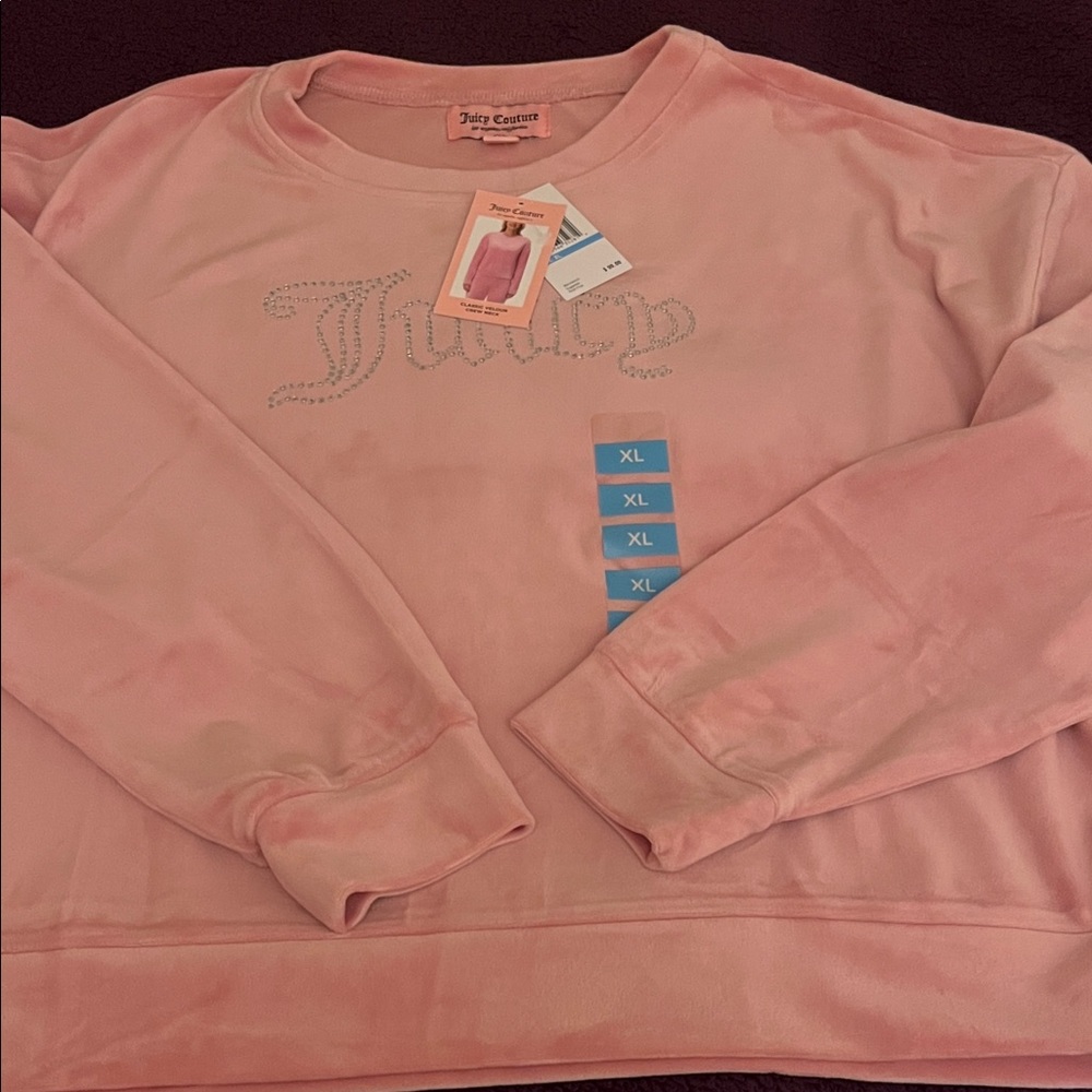 Juicy Couture Blush Pink Rhinestone Sweatshirt